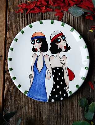 El Yapımı Tasarım Orta Boy Çini Tabak Yaz Geldi!