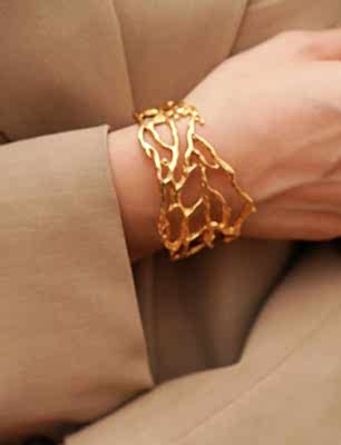 El Yapımı Altın Kaplama Pirinç Bileklik