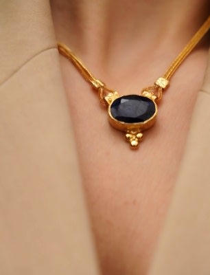 El Yapımı Tasarım Altın Kaplama Pirinç Kolye