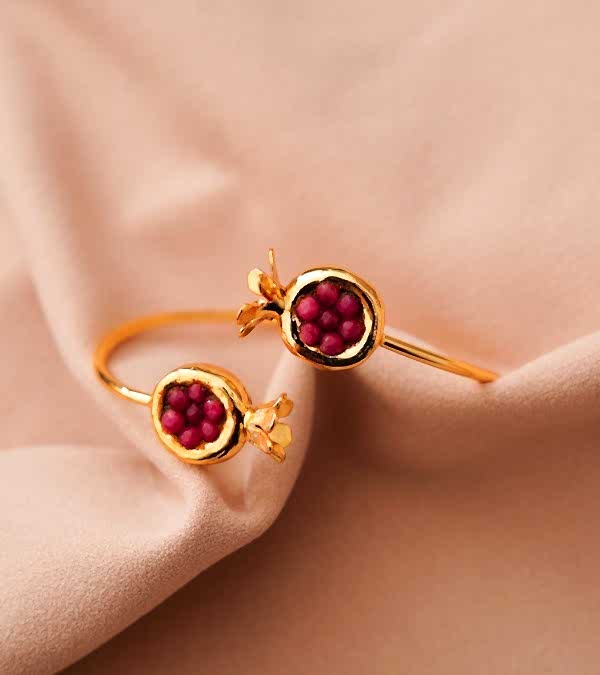 El Yapımı Nar Tasarımlı Pirinç Bileklik