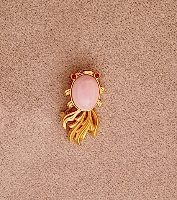 El Yapımı Balık Tasarımlı Gümüş Broş