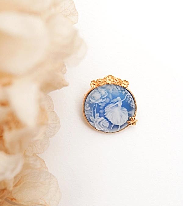 El Yapımı Tasarım Gümüş Cameo Broş