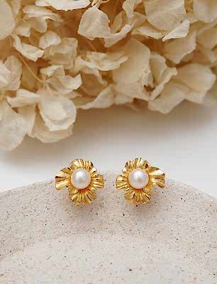 İncili Gümüş Küpe