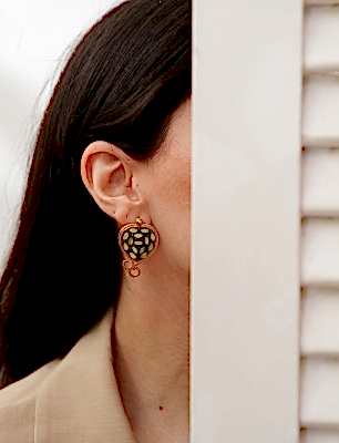 Peridot Taşlı Gümüş Küpe