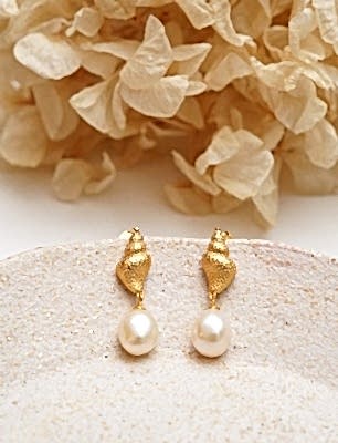 İncili Gümüş Küpe