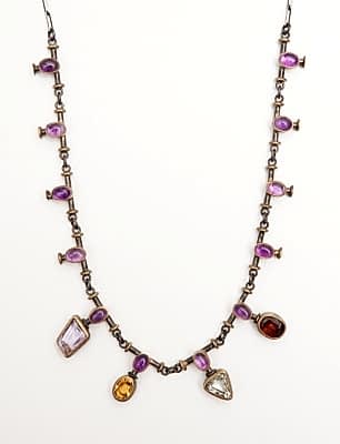 Doğal Taşlı Gümüş Kolye