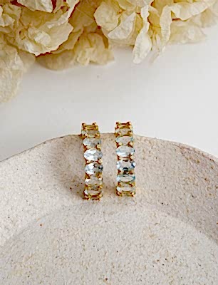 Akua Marin Taşlı Gümüş Küpe