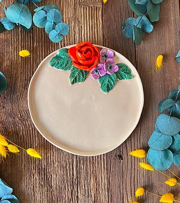 Turuncu Gül Pasta Tabak