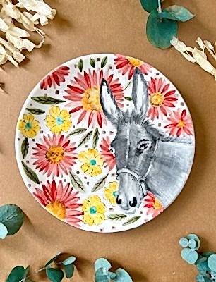 Özel Tasarım Çini Tabak Eşek