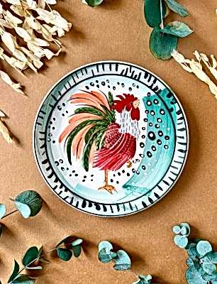Özel Tasarım Çini Tabak Horoz