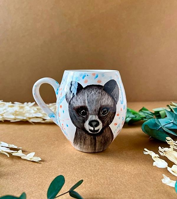 Özel Tasarım Çini Mug Ayı