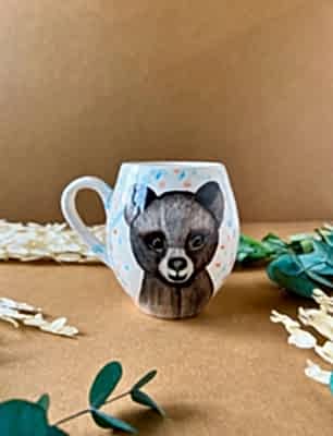 Özel Tasarım Çini Mug Ayı