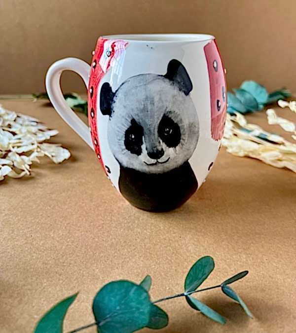 Özel Tasarım Çini Mug Panda