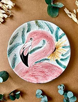 Design Tile Plate Flamingo