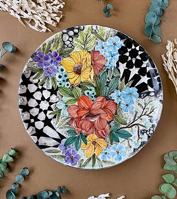 Özel Tasarım Çini Büyük Tabak