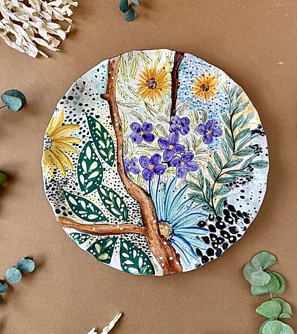 Özel Tasarım Çini Orta Boy Tabak