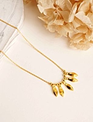 Mızrak Ucu Tasarım Gümüş Kolye