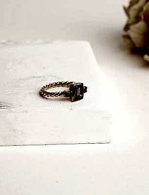 Ametist Taşlı Gümüş Yüzük