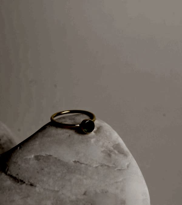 Akuamarin Taşlı Gümüş Yüzük