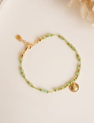 Antik Para Tasarımlı Yeşim Gümüş Bileklik