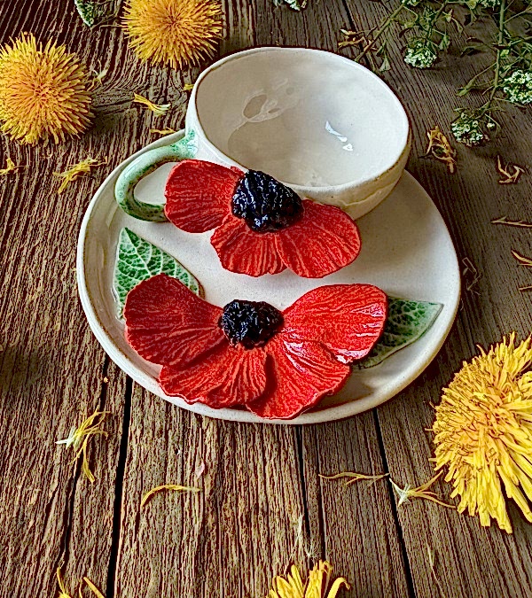 Büyük Gelincik Türk Kahvesi Fincan Set