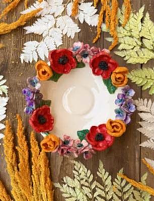 Gelincik Çiçekli Orta Boy Kase