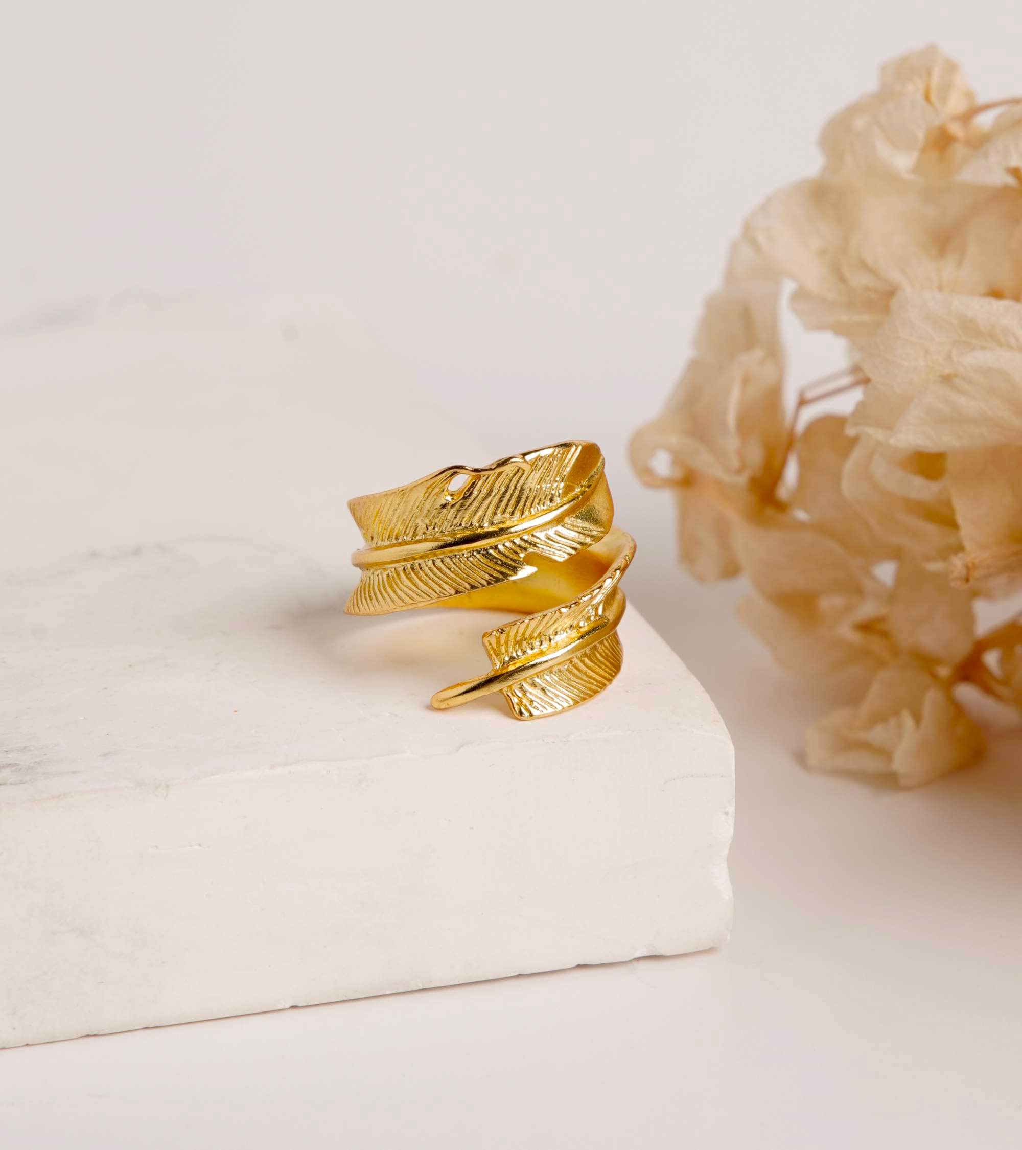 Tüy Tasarım Pirinç Yüzük