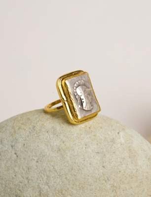 Tarihi Para Tasarımlı Pirinç Yüzük