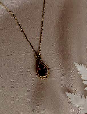 Turmalin Taşlı 14K Altın Kolye