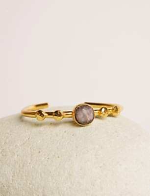 Akik Taşlı Pirinç Bileklik